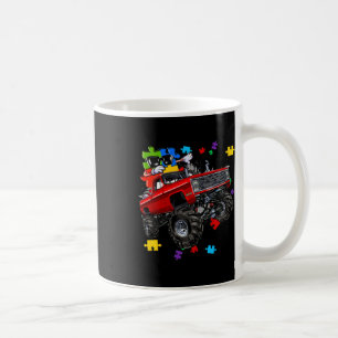 Taza De Café Monster Camión Autismo Conciencia Rompecabezas Niñ
