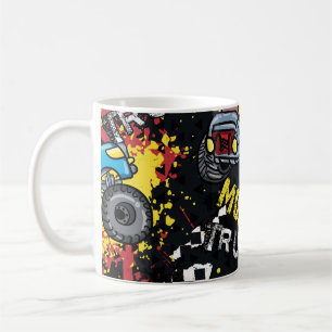 Taza De Café Monster Car: Resumen del patrón infantil