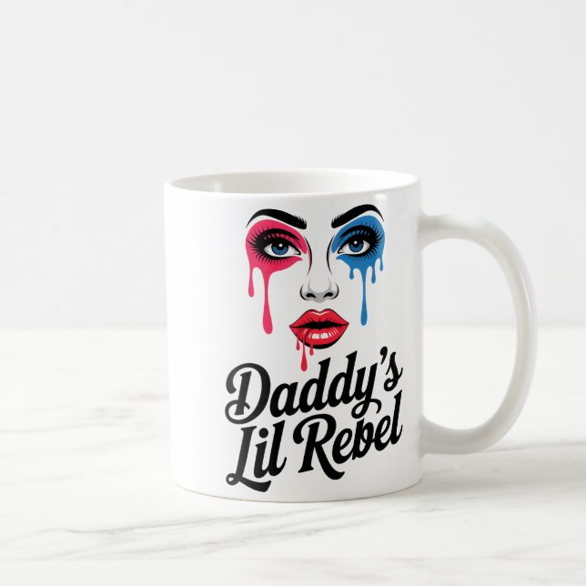Taza De Café Monster Halloween Great For Daddys Little Rebel Cu (Derecha)