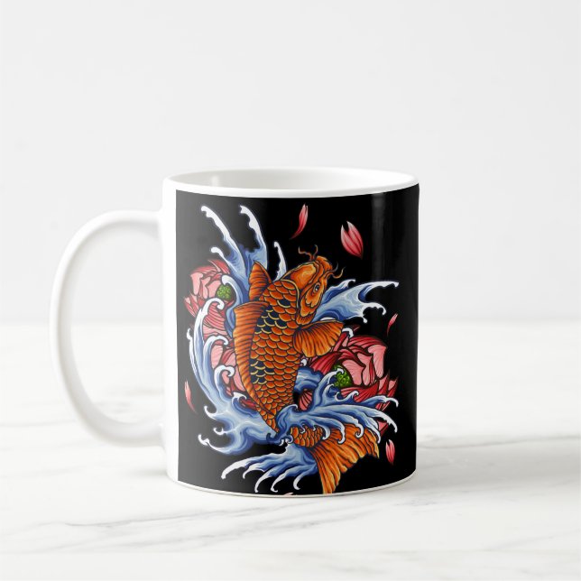 Taza De Café Monster Naranja Dragon Fish on (Izquierda)