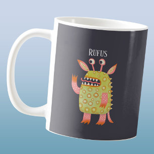 Taza De Café Monster Rufus Custom Name