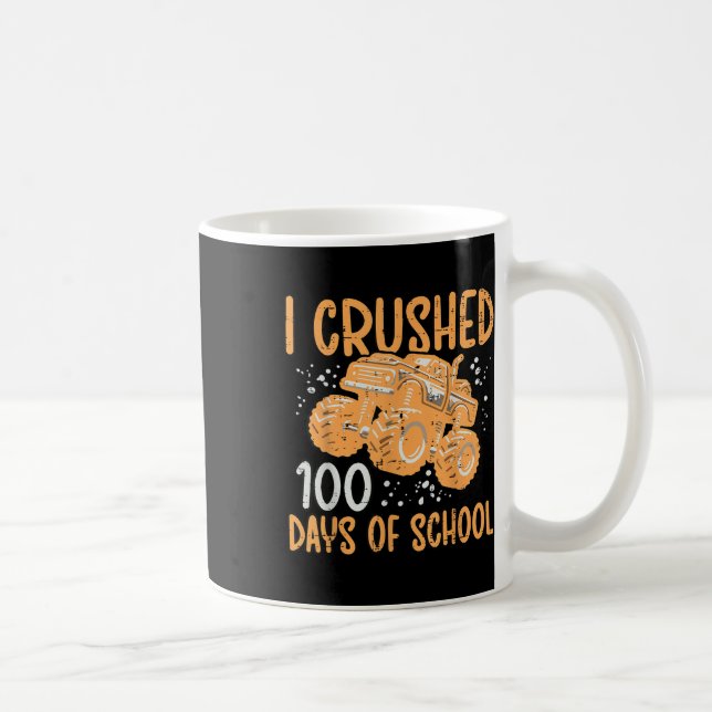 Taza De Café Monster Truck 100 días escuela niños de 100 días (Derecha)