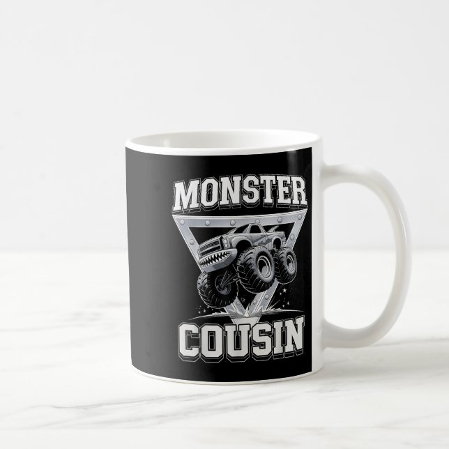 Taza De Café Monster Truck Cousin Fathers Day Monster Truck Are (Derecha)