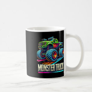 Taza De Café Monster Truck Fiesta de Cumpleaños Monstruo Retro
