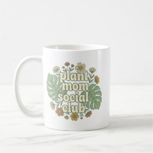 Taza De Café Monstera y Florales Estéticos