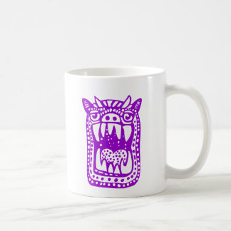 Taza De Café Monstruo asustado - Púrpura