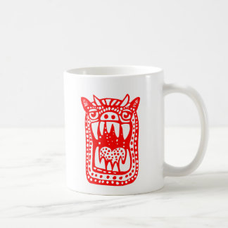 Taza De Café Monstruo asustado - Rojo
