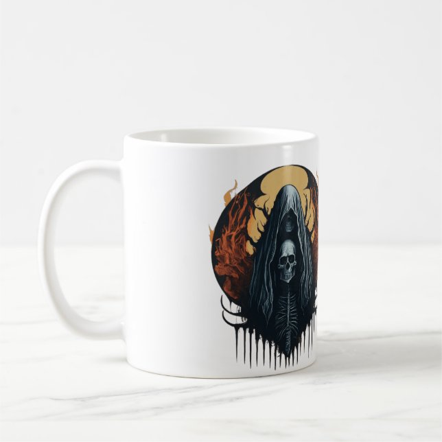 Taza De Café Monstruo de banda Metalizado fantasma