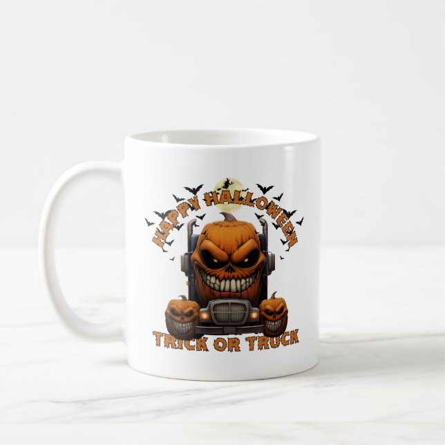 Taza De Café Monstruo de Camión de Calabaza de Halloween Estrem (Izquierda)
