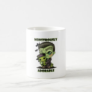 Taza De Café Monstruo de Frankenstein lindo con peluche