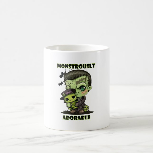 Taza De Café Monstruo de Frankenstein lindo con peluche (Centro)