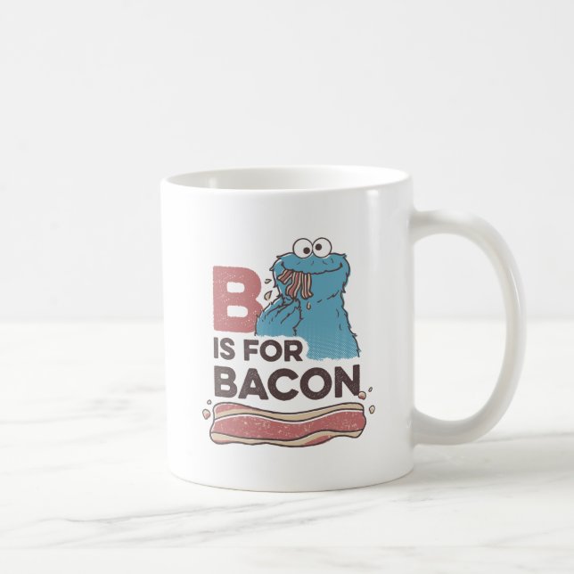 Taza De Café Monstruo de las Galletas | B es de Bacon (Derecha)