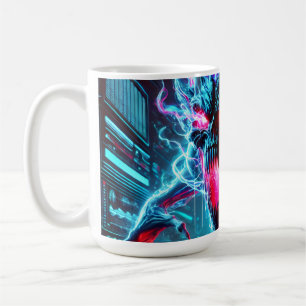 Taza De Café Monstruo de terror neón ojos brillantes Fa oscuro