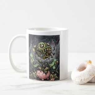 Taza De Café Monstruo del Dinero Ascendente