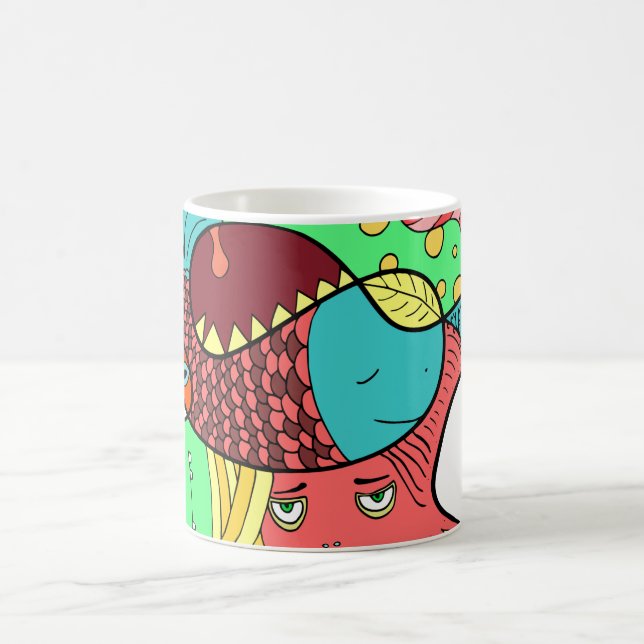 Taza De Café Monstruo del Doodle (Centro)