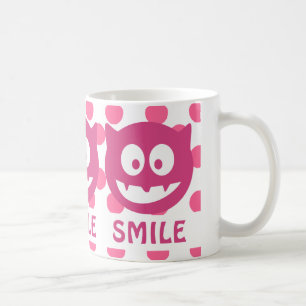 Taza De Café Monstruo del Punto Rosa SMILE