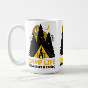 Taza De Café Monstruo Divertido de Camping – Aventura de Vida e
