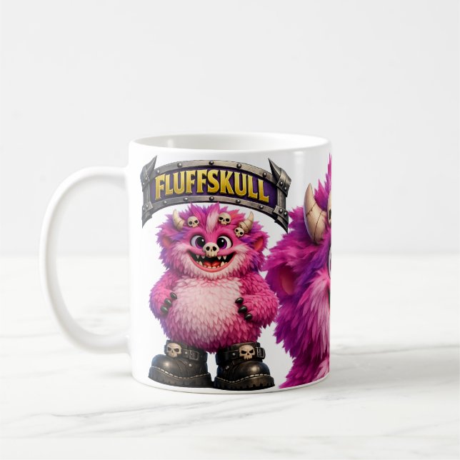 Taza De Café Monstruo Fluffskull (Izquierda)