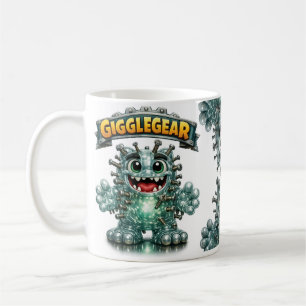 Taza De Café Monstruo lindo llamado "Giggle Gear"