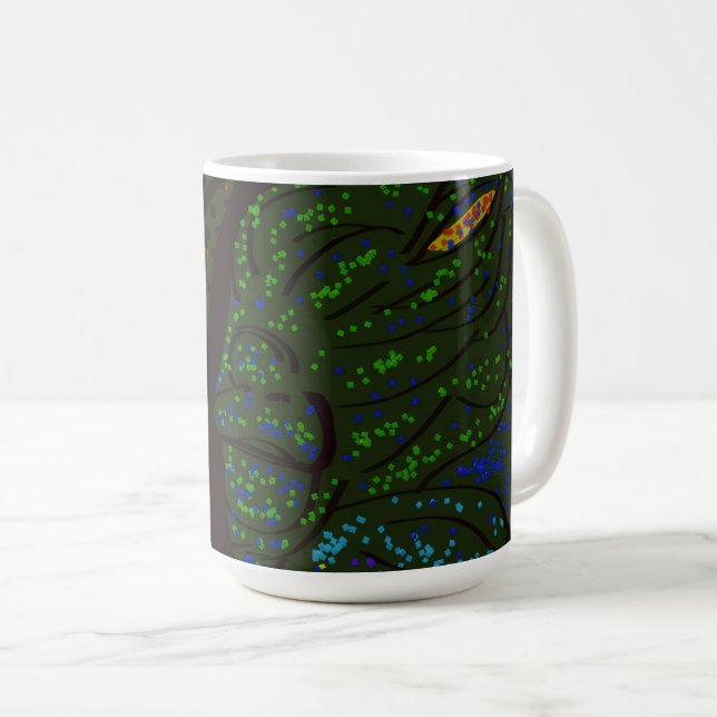 Taza De Café Monstruo Marino Floral (Anverso derecho)