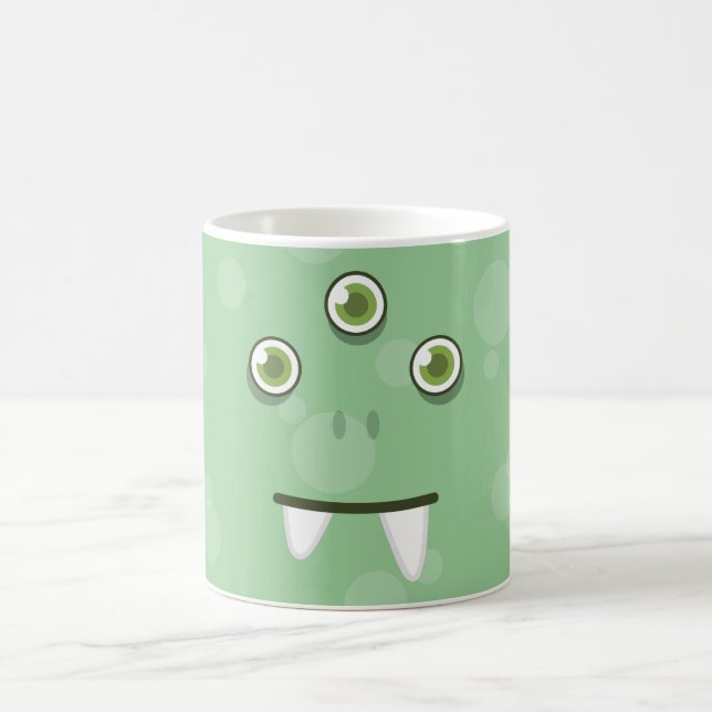 Taza De Café Monstruo verde cara (Centro)