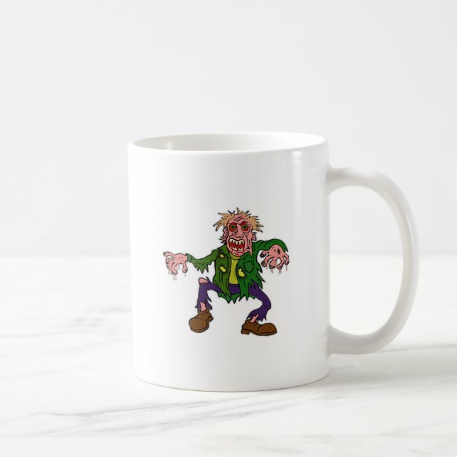 Taza De Café Monstruo Zombie Verde de Halloween (Derecha)