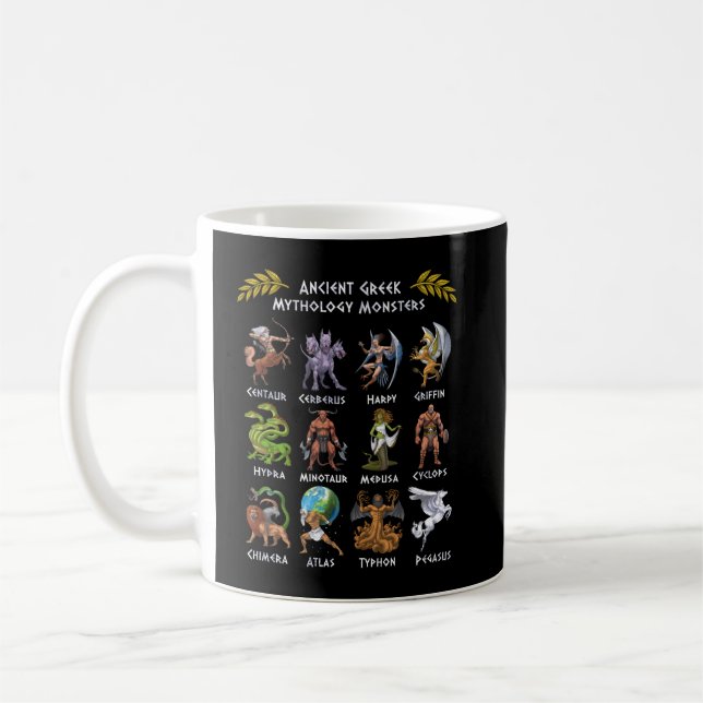 Taza De Café Monstruos de mitología griega antiguos (Izquierda)