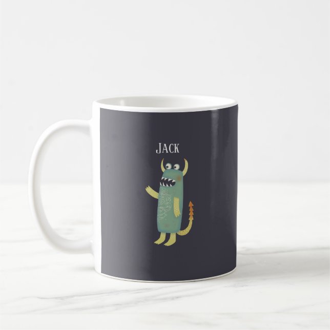 Taza De Café Monstruos divertidos personalizados (Izquierda)