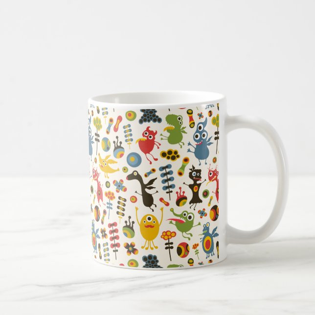 Taza De Café Monstruos felices (Derecha)