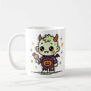 Taza De Café Monstruos infantiles adorables de Halloween