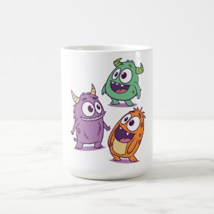 Taza De Café Monstruos Personalizados juguetones - Carácter gua
