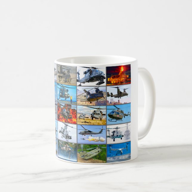 TAZA DE CAFÉ "MONTAJE" DE ROTORCRAFT MILITAR DE EE. UU. (Anverso derecho)