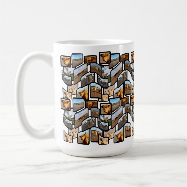 Taza De Café Montaje de vaca en el Highland, café Mug (Izquierda)