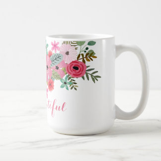 Taza De Café Montaje floral de cerdo personalizado Hola hermosa