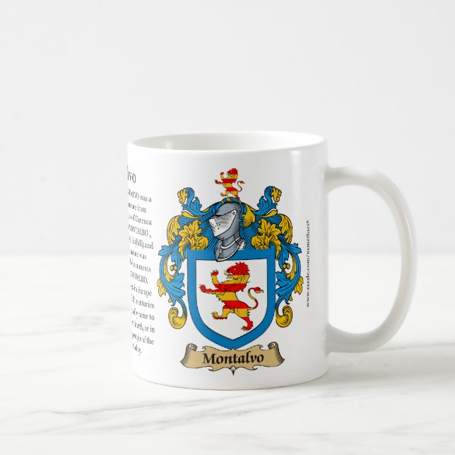 Taza De Café Montalvo, el origen, el significado y el escudo (Derecha)