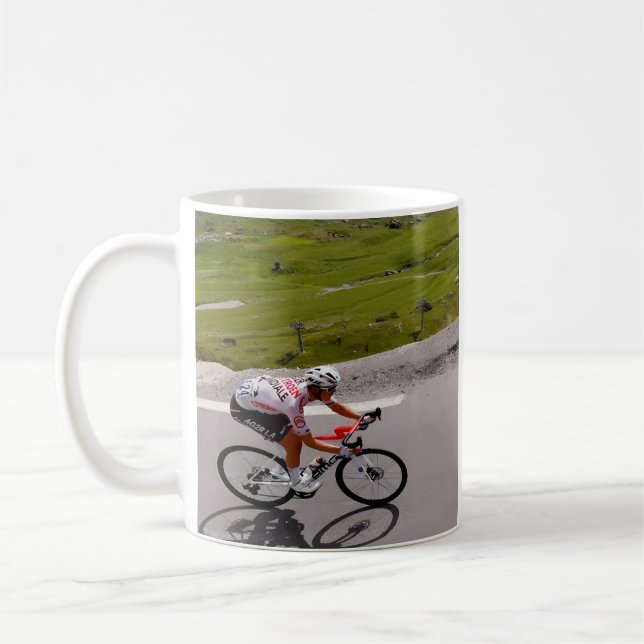 Taza De Café Montaña ciclista de escalada (Izquierda)