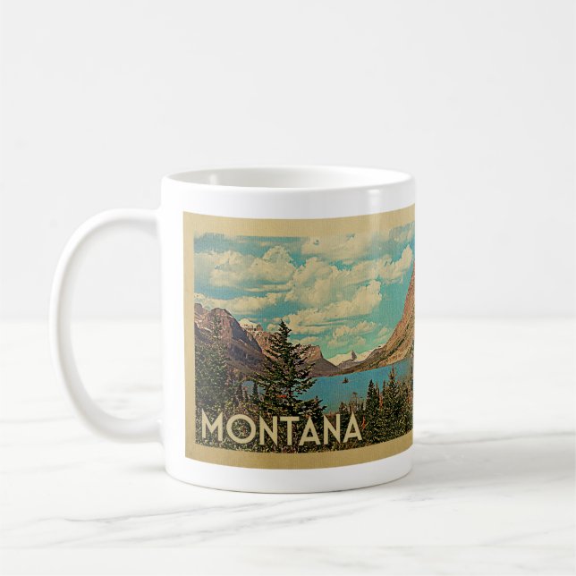 Taza De Café Montana Coffee Mug Glaciar Park Viajes de época (Izquierda)