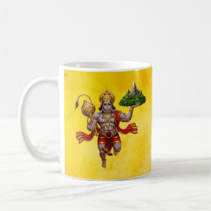 Taza De Café Montaña de elevación de vuelo Lord Hanuman