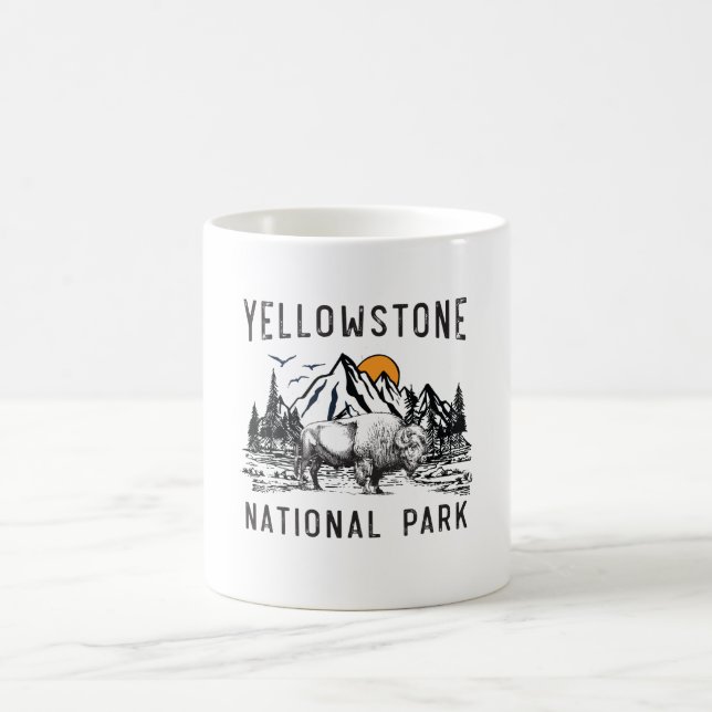 Taza De Café Montaña de Wyoming del parque nacional de (Centro)