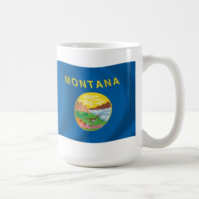 Taza De Café Montana Flag Mug (Derecha)