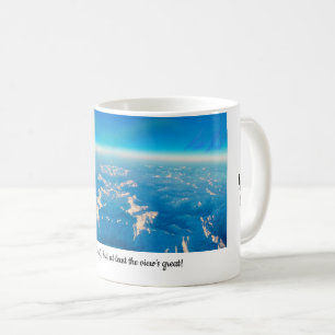 Taza De Café Montaña nevada vista aérea