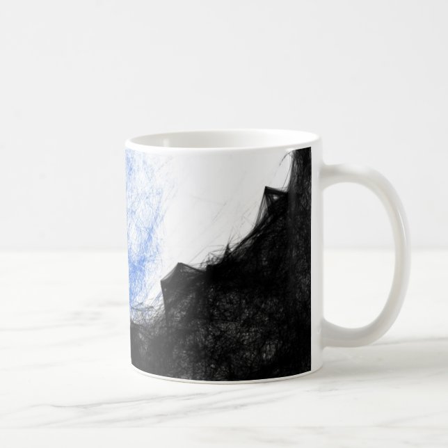 Taza De Café Montaña rocosa y sueño (Derecha)