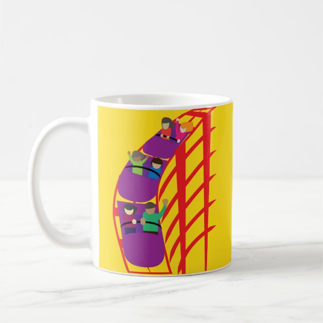 Taza De Café Montaña Rusa de cerca (Izquierda)