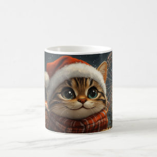 Taza De Café Montaña Rusa de Gato Bengalí Navidad