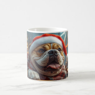 Taza De Café Montaña Rusa De Perro Bullmastiff Navidad