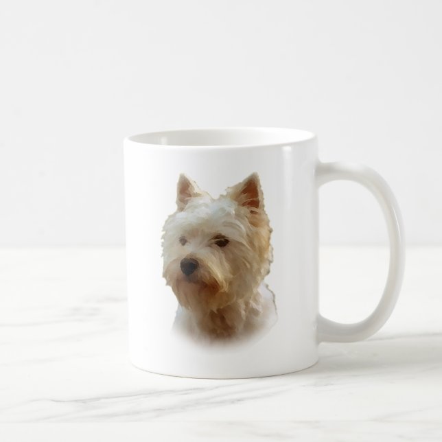 Taza De Café Montaña Terrier blanco del oeste (Derecha)
