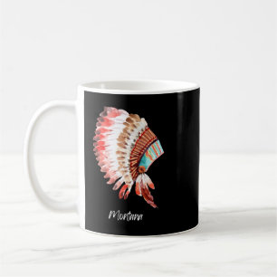 Taza De Café Montana Watercolor Nativo de la cabeza