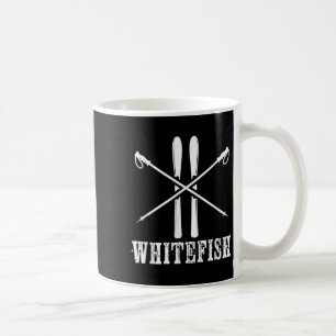 Taza De Café Montaña Whitefish Esquí Esquiador Esquí Nórdico Al