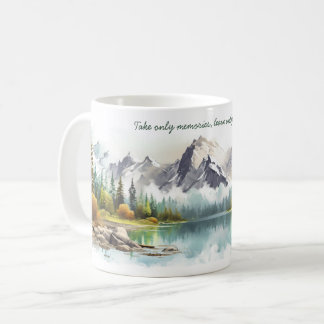 Taza De Café Montañas acuáticas y paisajes lacustres con citas