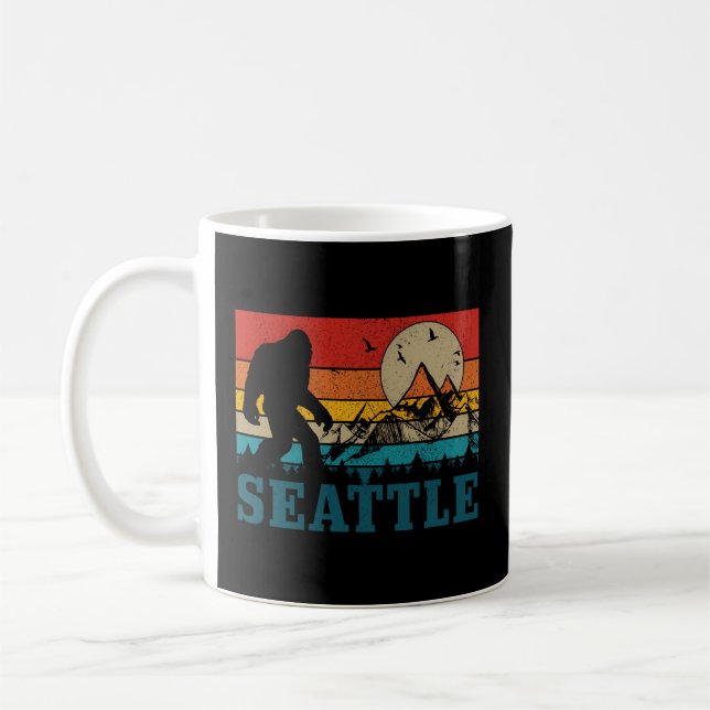 Taza De Café Montañas Bigfoot de Seattle Washington (Izquierda)